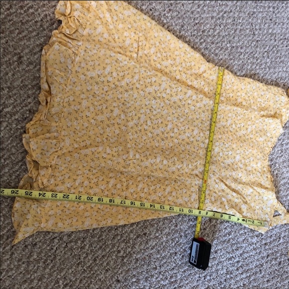 NWT REFORMATION Christine Yellow Mini Dress - Picture 4 of 7